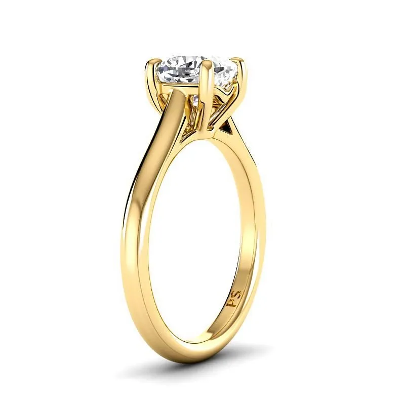 0.50-3.00 CT Cushion Cut Lab Grown Diamonds - Solitaire Ring