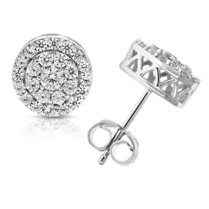 1 cttw Diamond Stud Earrings in Silver