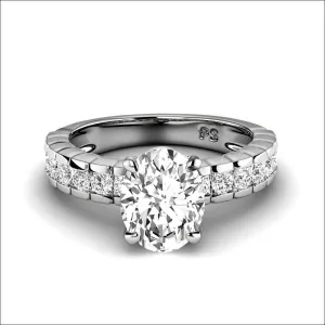 1.05-3.55 CT Round & Oval Cut Lab Grown Diamonds - Engagement Ring