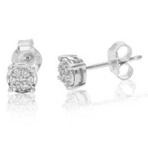 1/10 cttw Composite Diamond Stud Earring in Silver