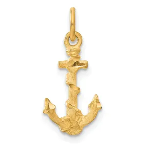 14k Yellow Gold Anchor Charm