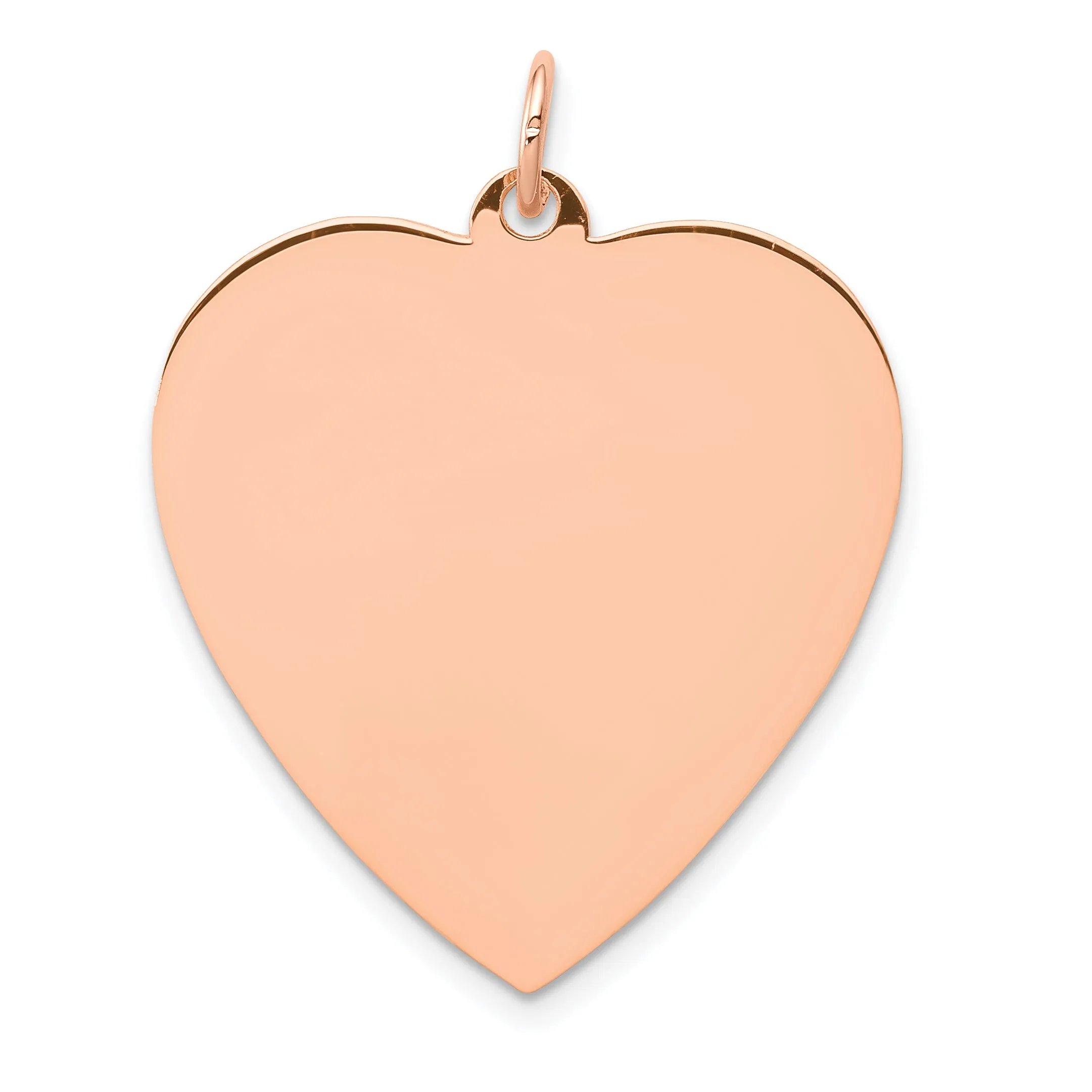 14Kt Rose Gold Polished Heart Shaped Disc Pendant