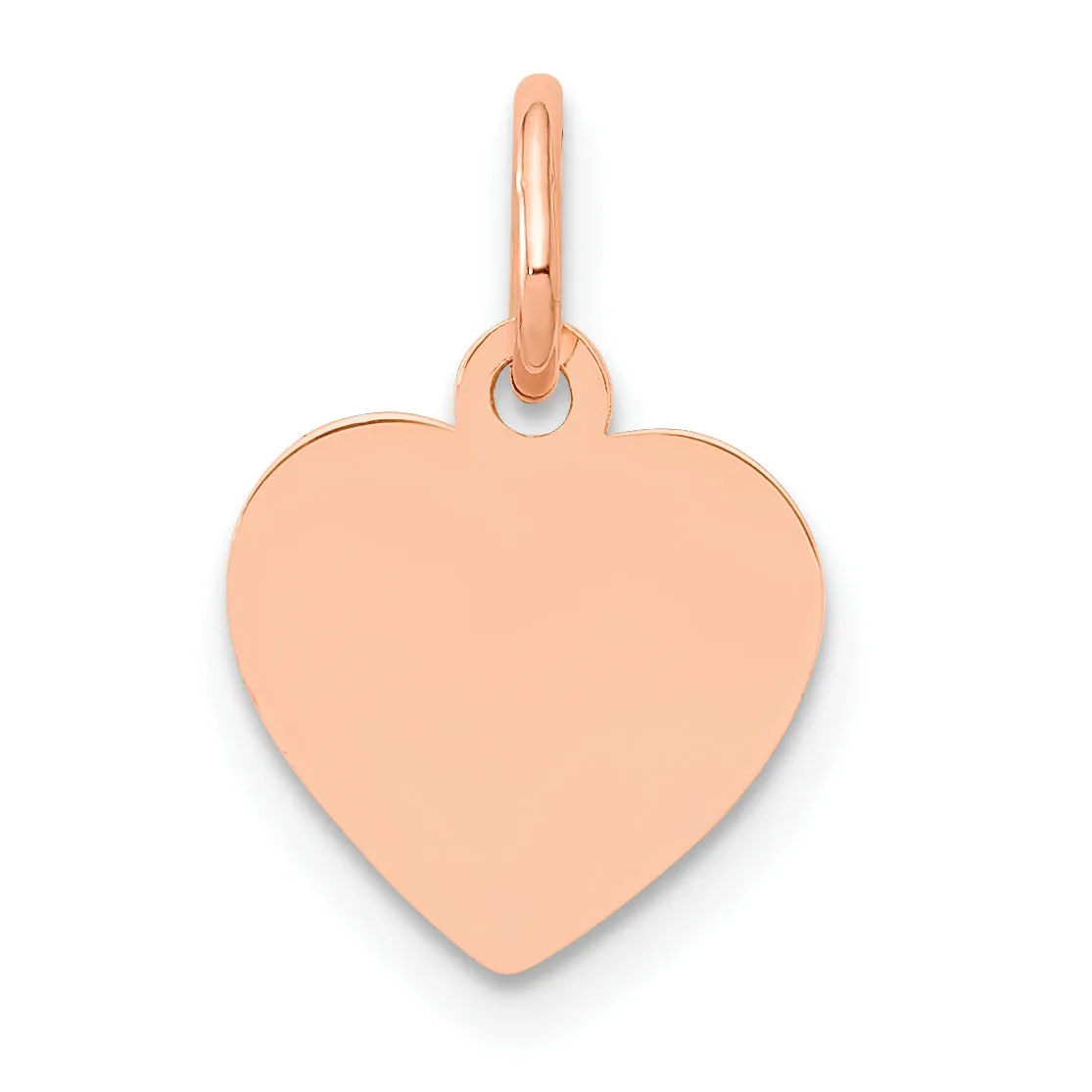 14Kt Rose Gold Polished Heart Shaped Disc Pendant