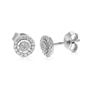 1/5 cttw Composite Diamond Stud Earrings in Sterling Silver