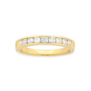 9ct Yellow Gold Diamond Eternity Ring 0.50ct