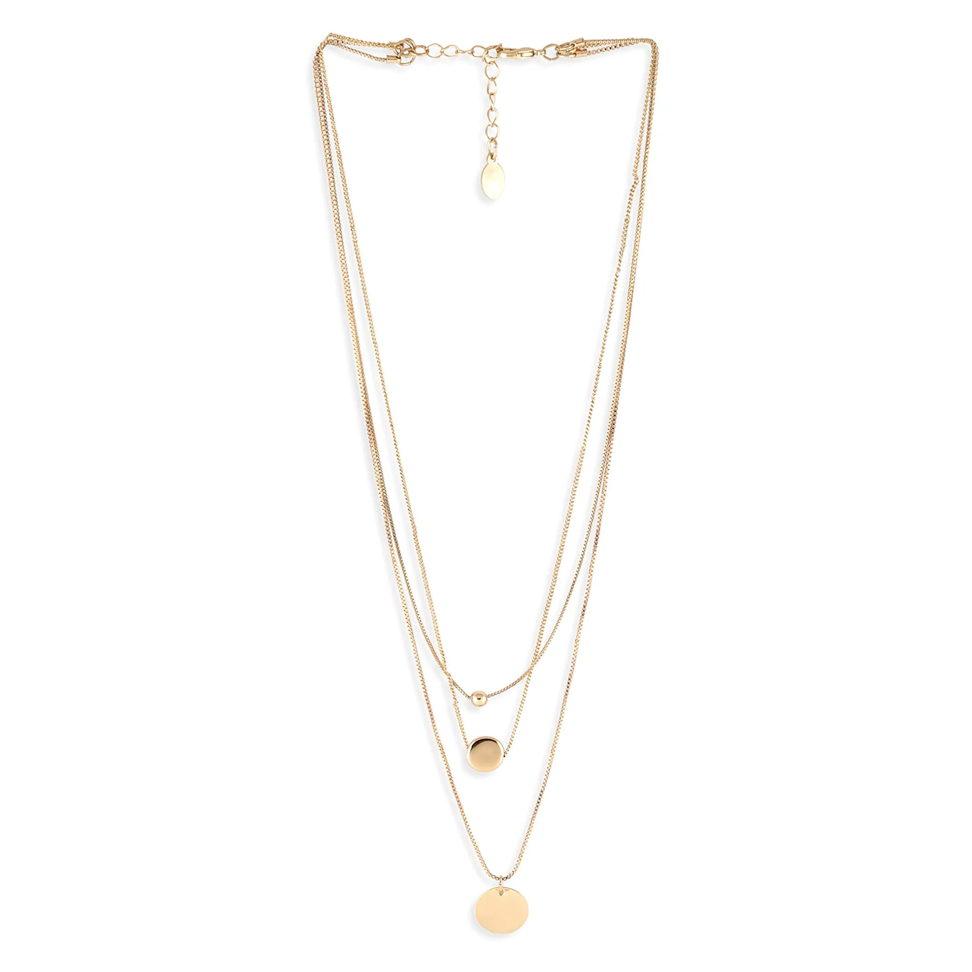 Accessorize London Women'S Simple Discs Layered Necklace