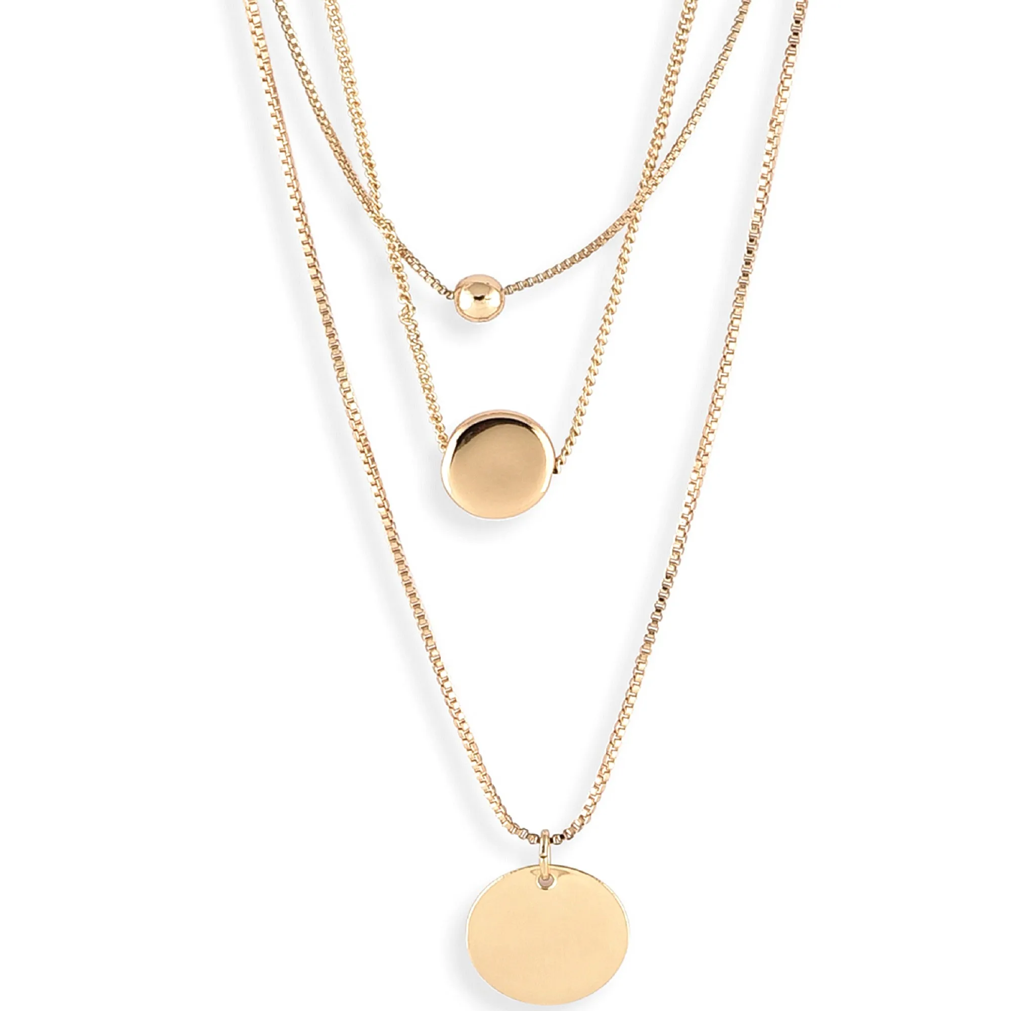 Accessorize London Women'S Simple Discs Layered Necklace