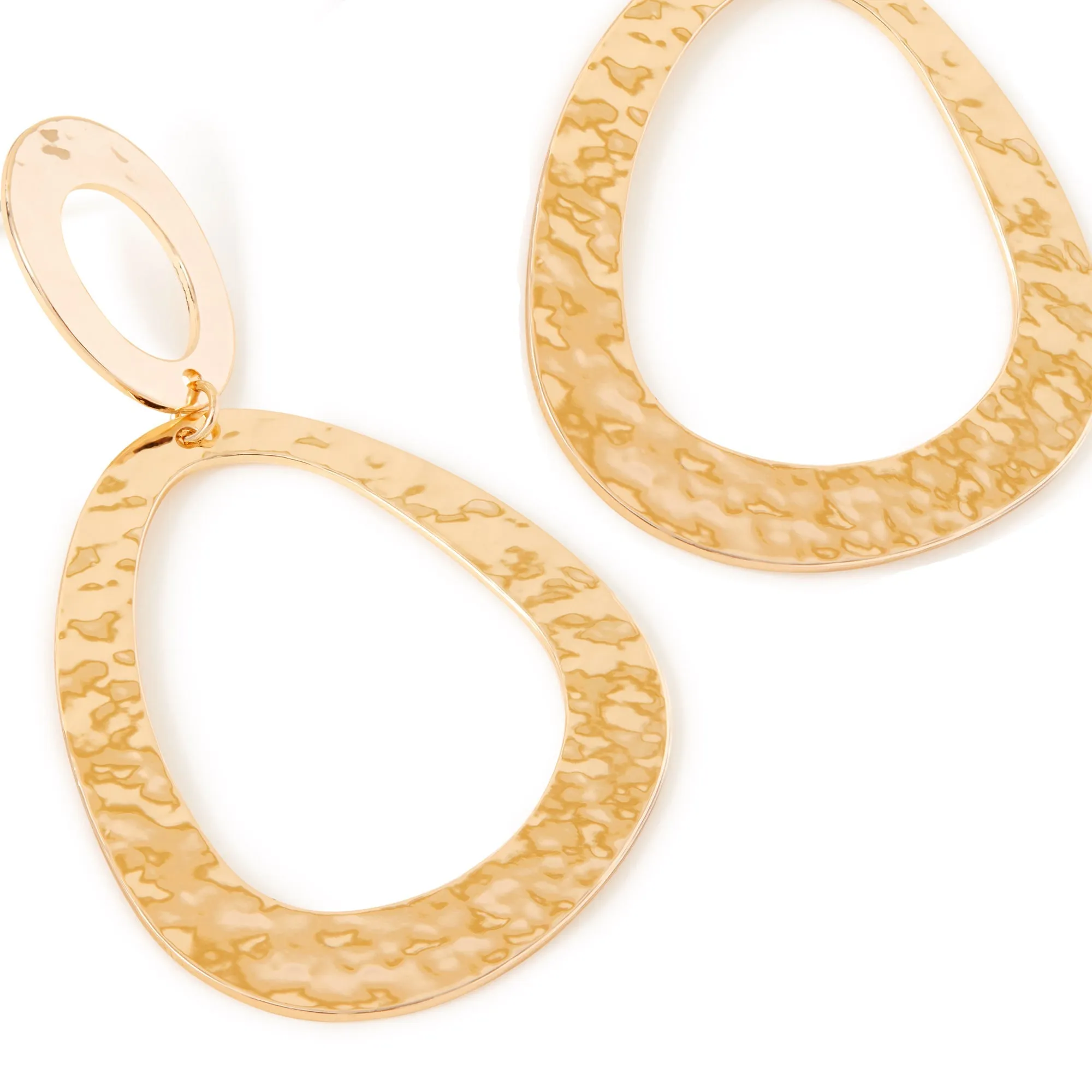 Accessorize London Women's Textured Cut Out Statement Earrings