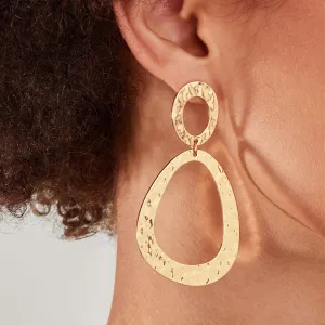 Accessorize London Women's Textured Cut Out Statement Earrings