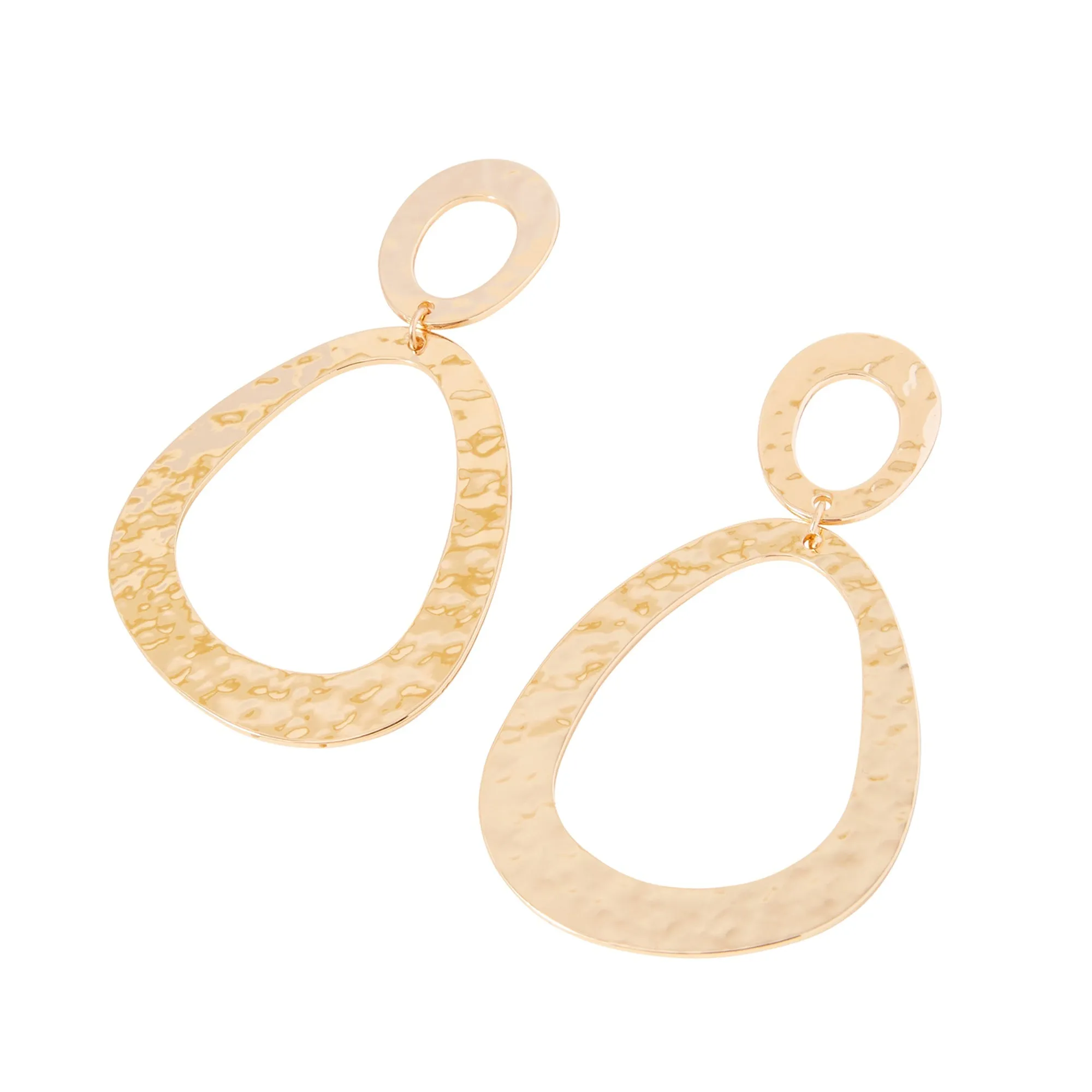 Accessorize London Women's Textured Cut Out Statement Earrings