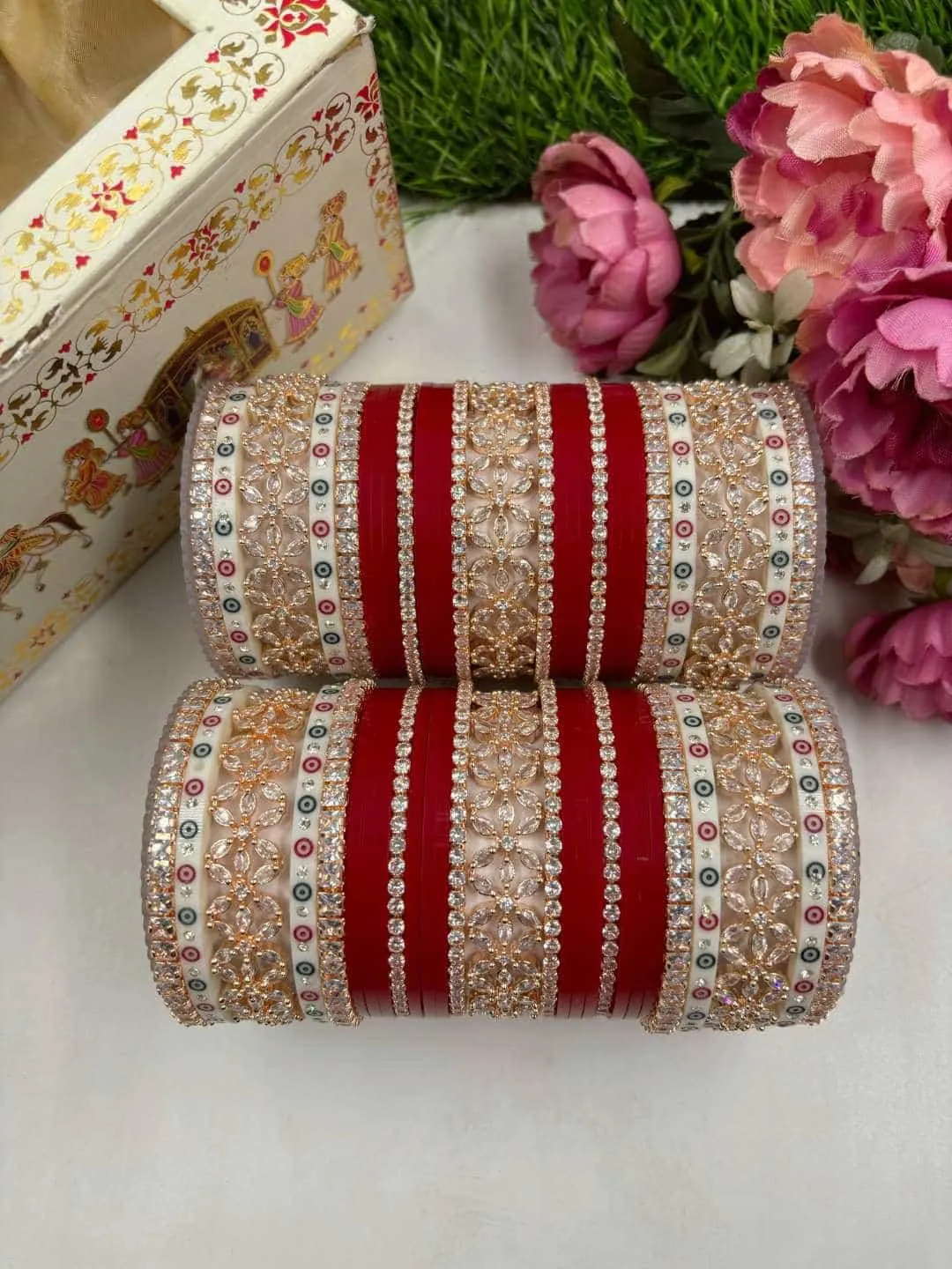 Ad Studded Zirconic Rajwadi Bridal Chooda