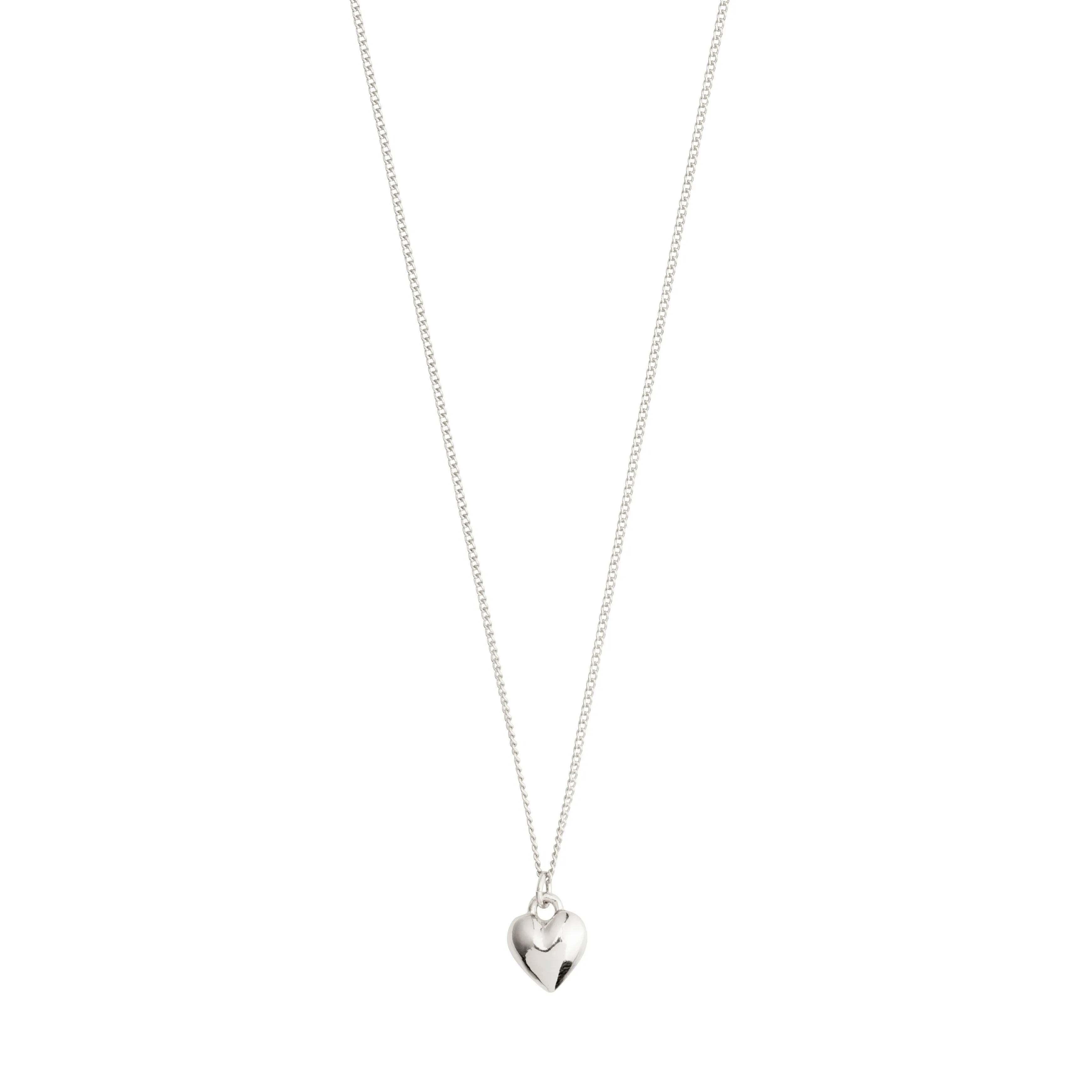 AFRODITTE recycled heart necklace silver-plated