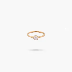 Amare Wear Freshwater Pearl Solitaire Ring- June Birthstone