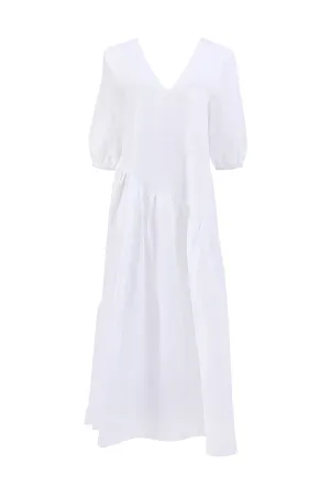 Arabella White Linen Dress/Kaftan