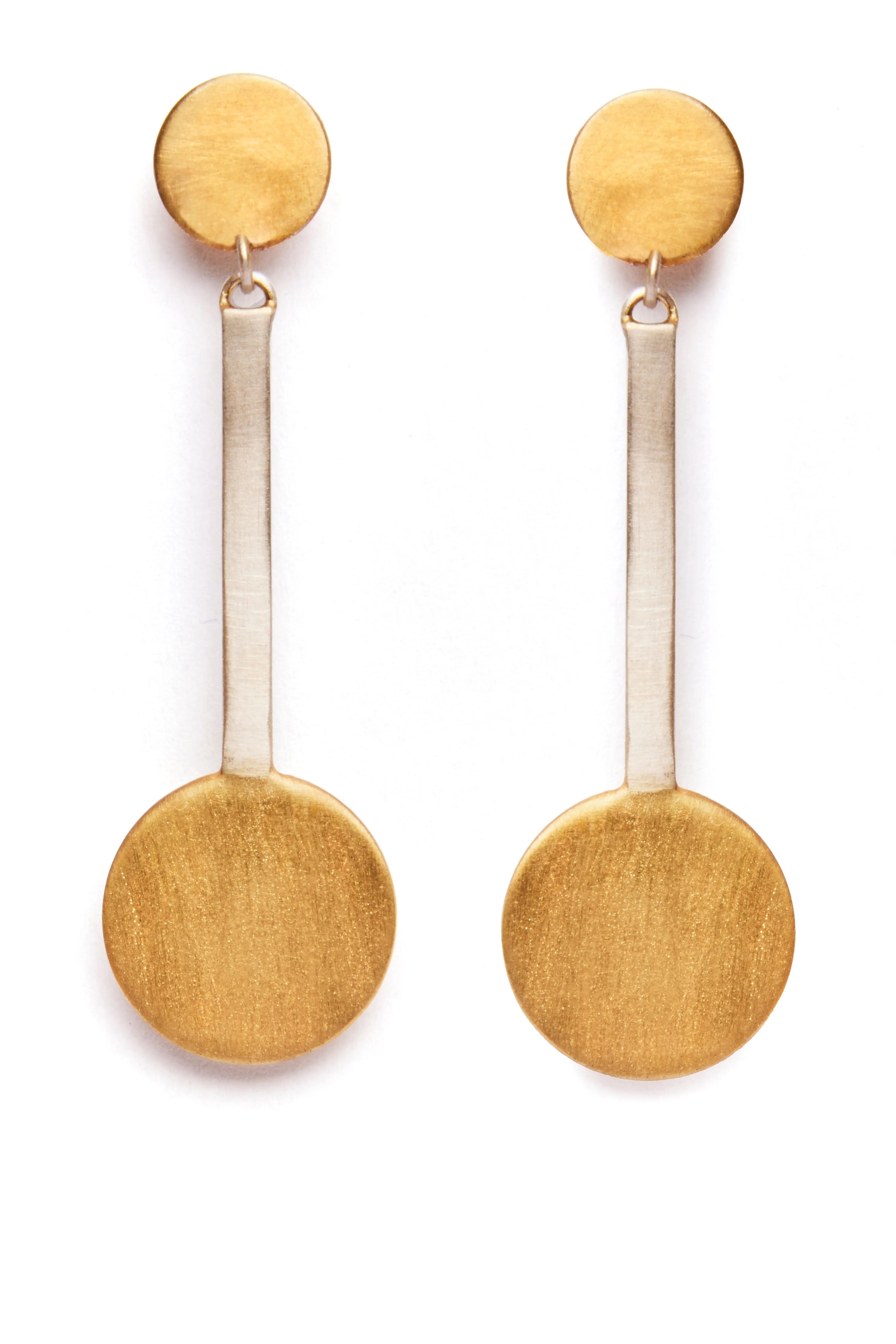 Archeol Earrings in Sterling Silver & Gold Vermeil