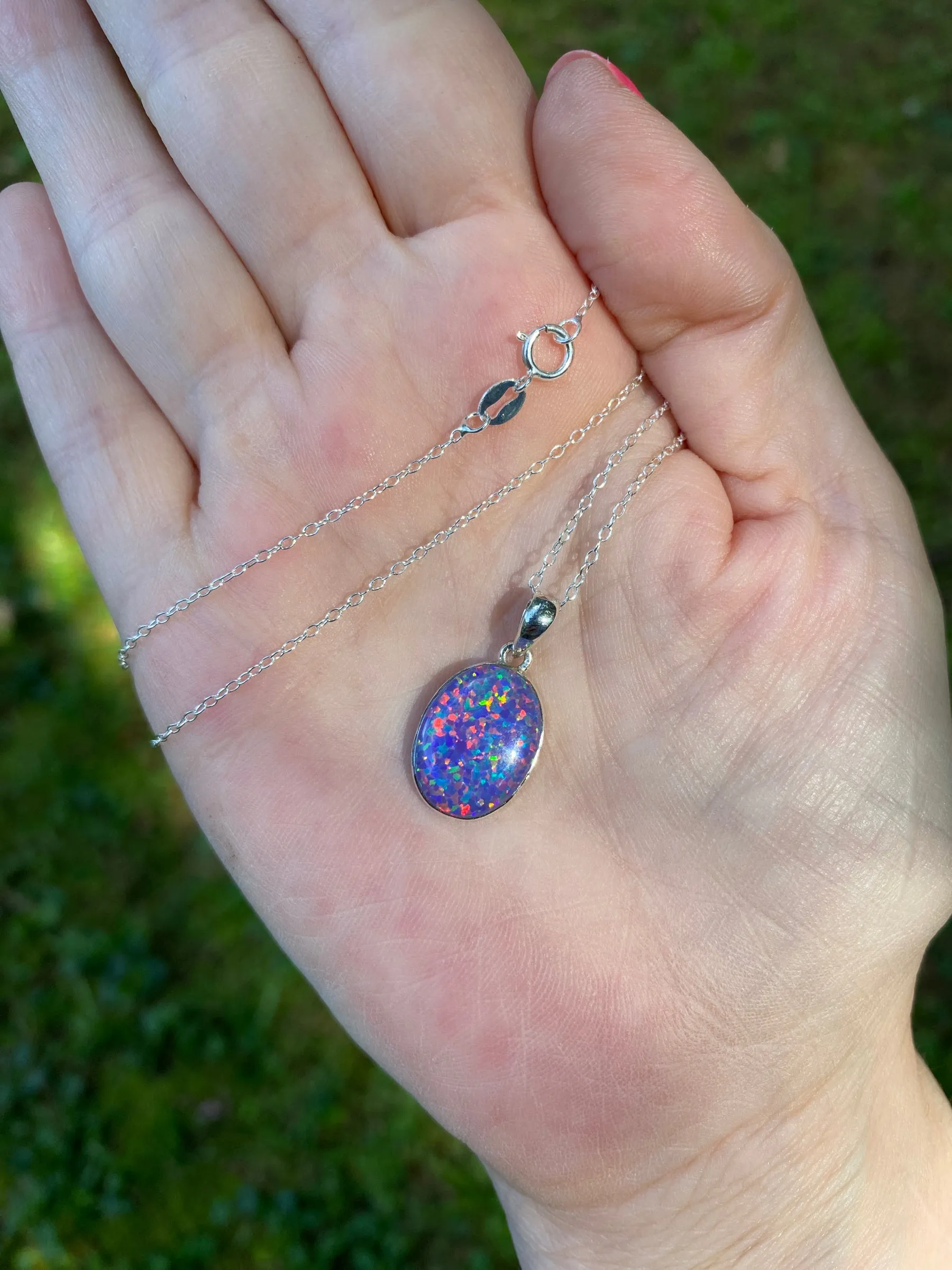 Balloon Opal Pendant Necklace