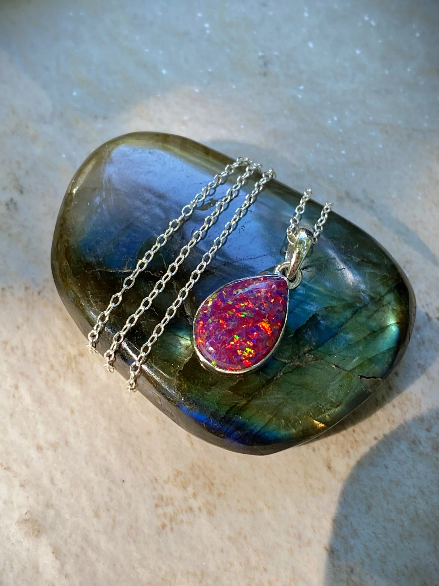 Balloon Opal Pendant Necklace