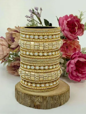 Beautiful Bridal Bangle Set With Pacheli Kada