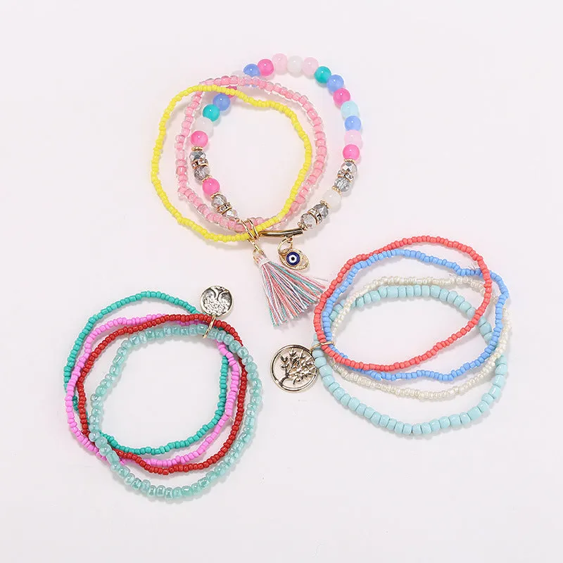 Bohemian Ethnic Style Colored Rice Bead Bracelet Jewelry