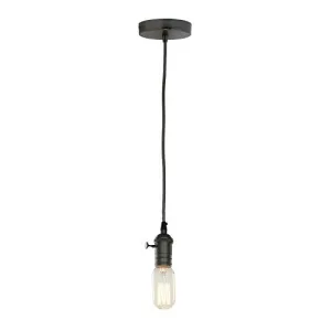 Bulbrite 810082 Pendant Fixtures Gunmetal Direct Wire Vintage