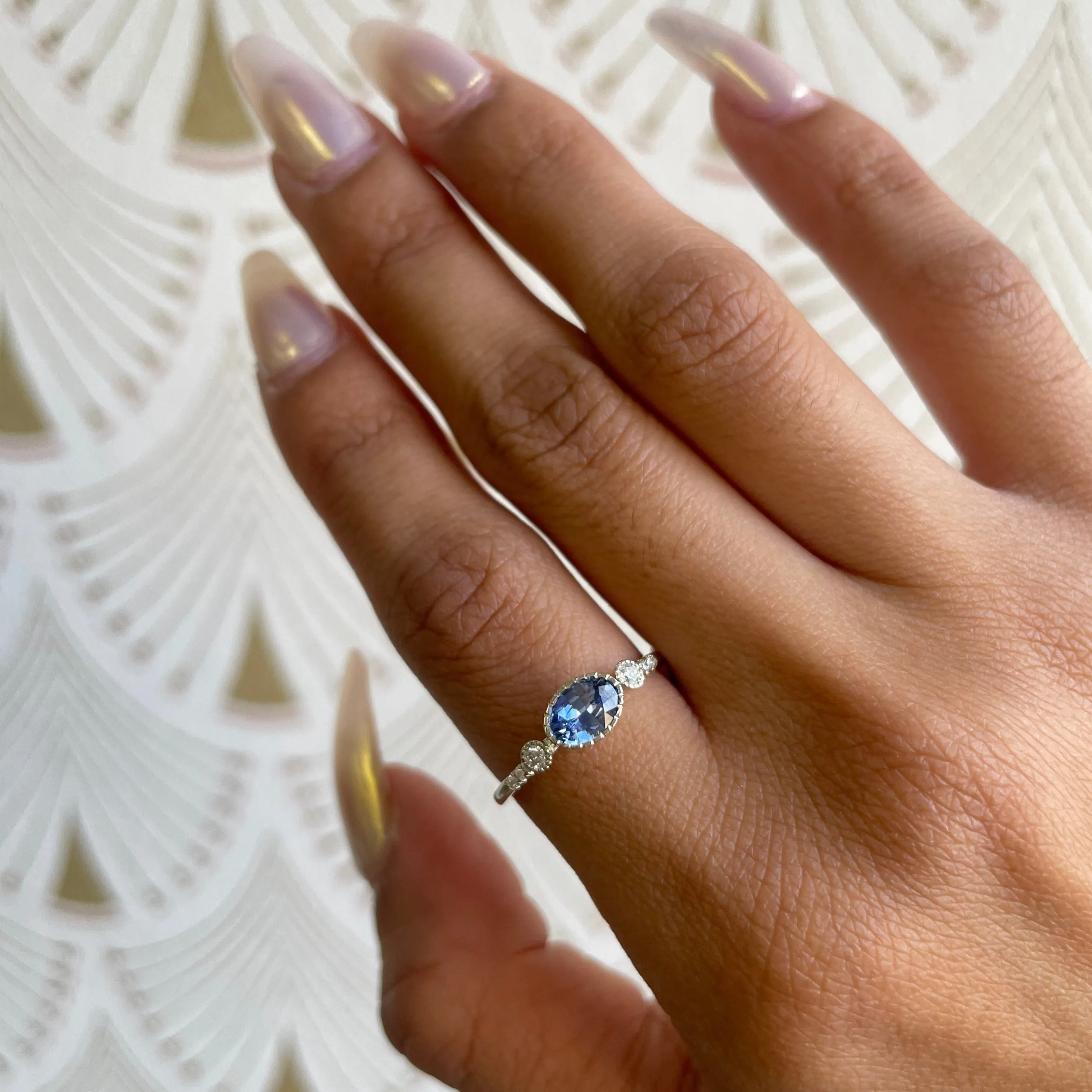 Ceylon Sapphire Dew Equilibrium Ring