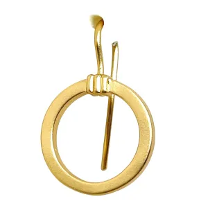 Circle Frame Earrings - Matte Gold