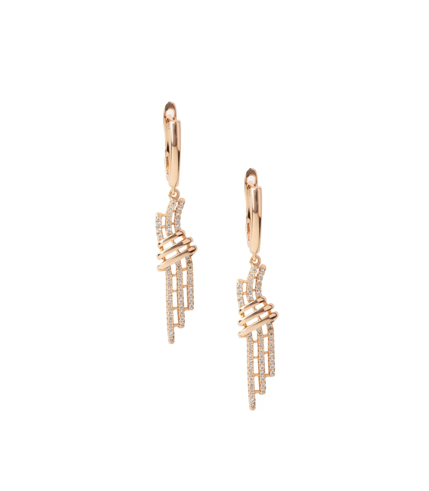 Classic Maze Earrings (Brass)