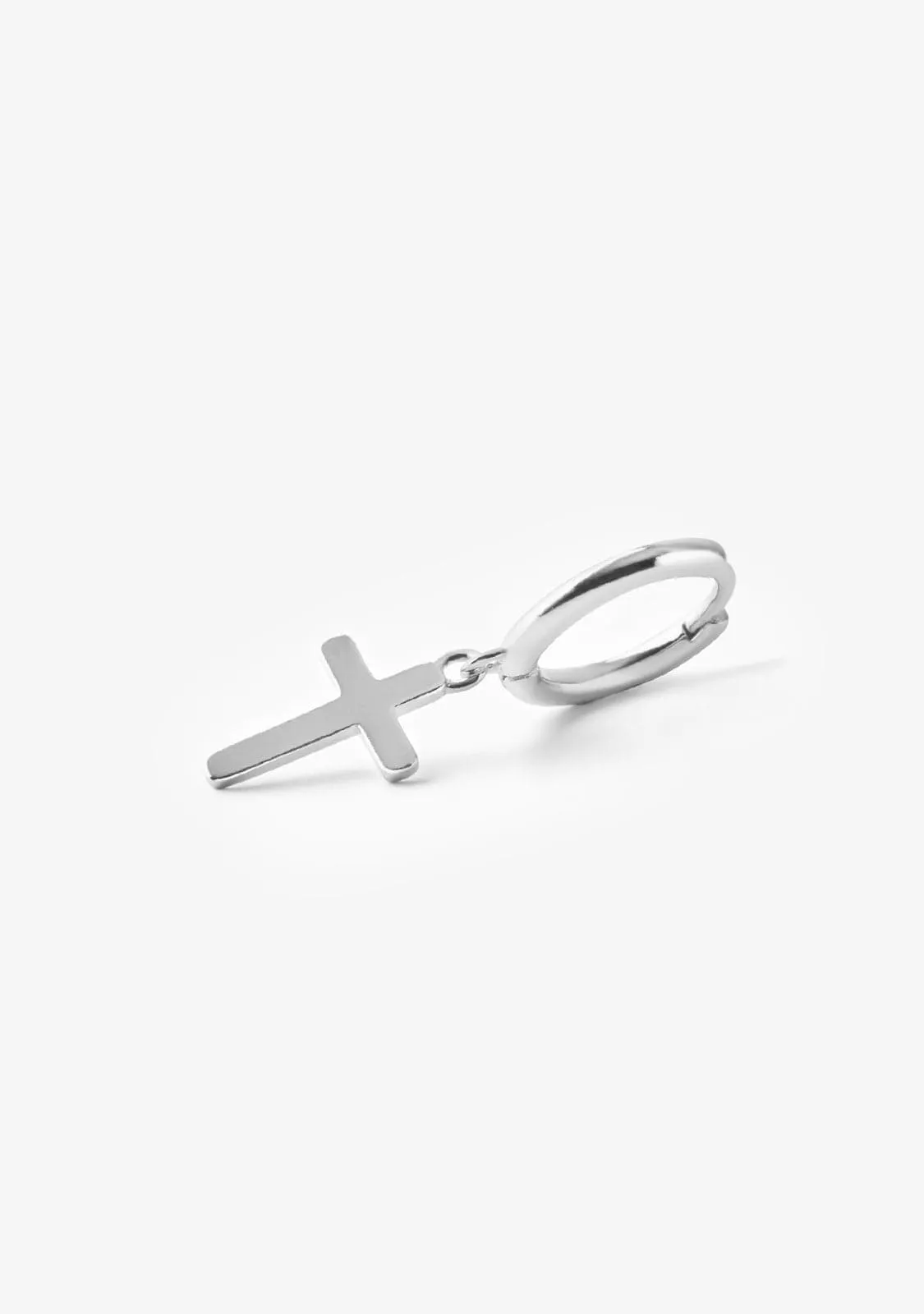 Cross Hoop Piercing Silver