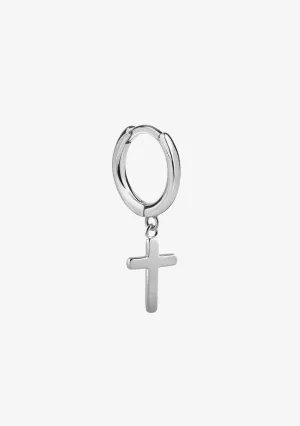 Cross Hoop Piercing Silver