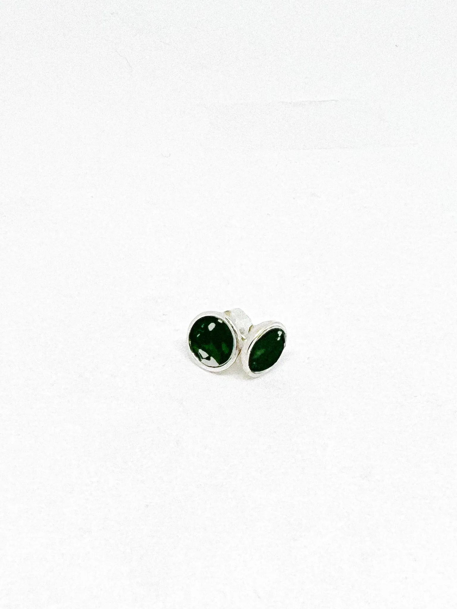 Deep Green Stud Earrings