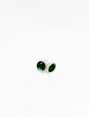 Deep Green Stud Earrings