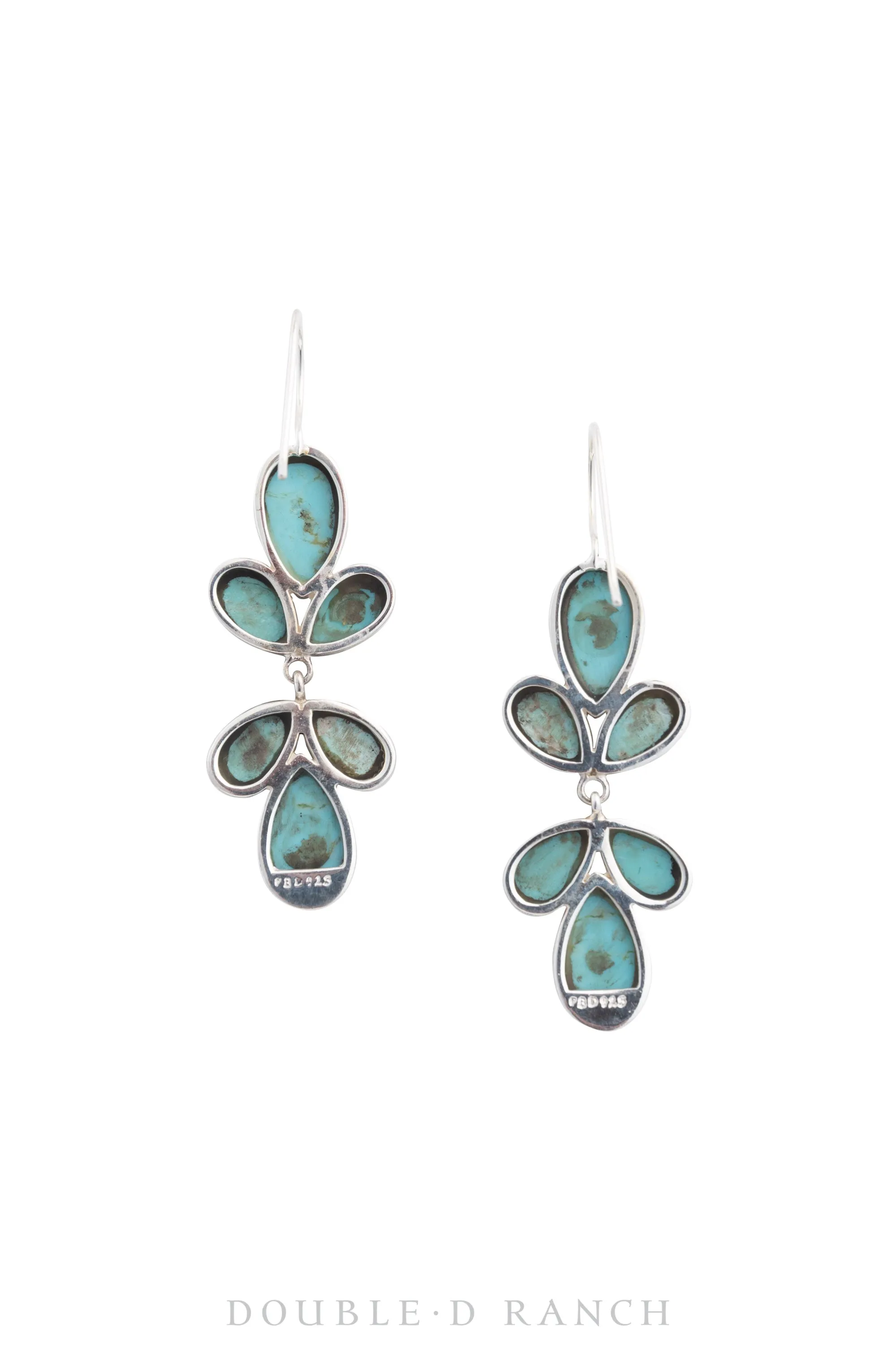 Earrings, Drop, Turquoise, Hallmark, Contemporary, 1502