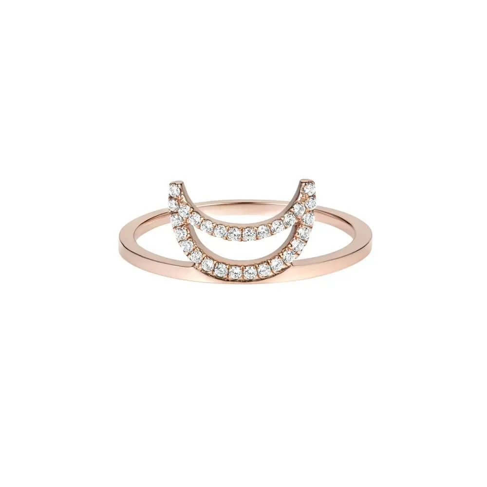 ELEMENTS Rose Crescent Ring