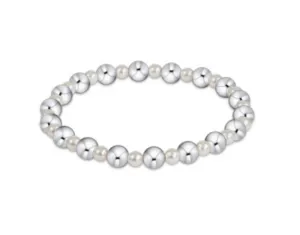 Enewton - Grateful Pattern 4mm Pearl Bead Bracelet - 6mm Sterling