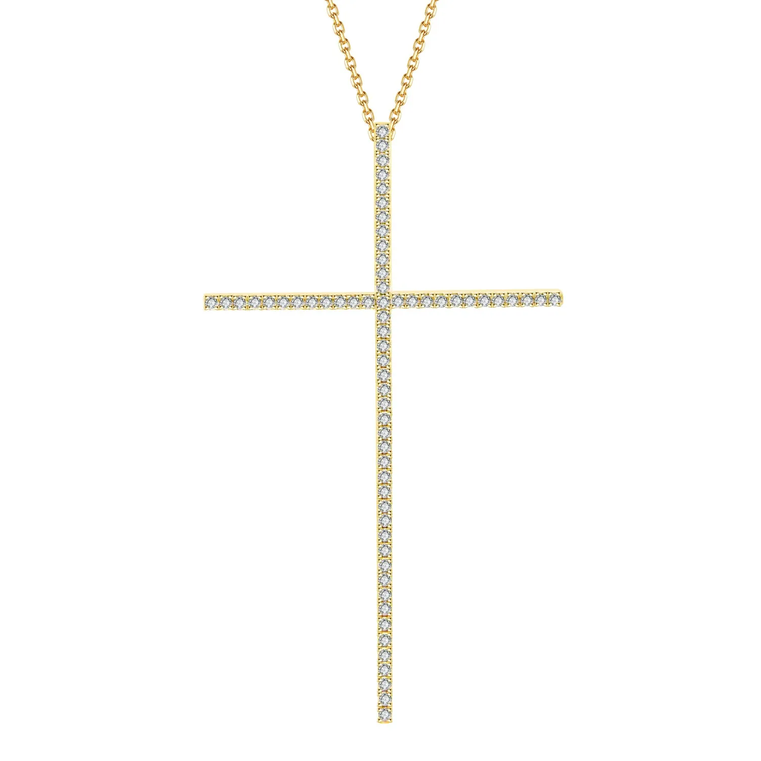 Frankie | Diamond Cross Yellow Gold