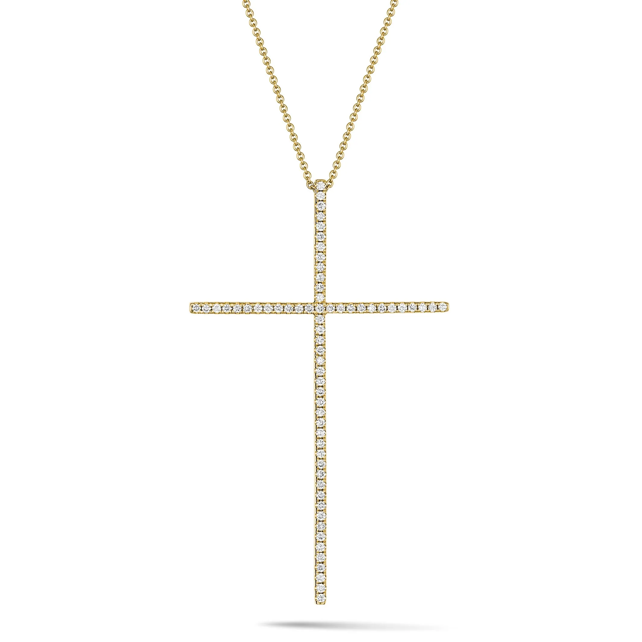 Frankie | Diamond Cross Yellow Gold