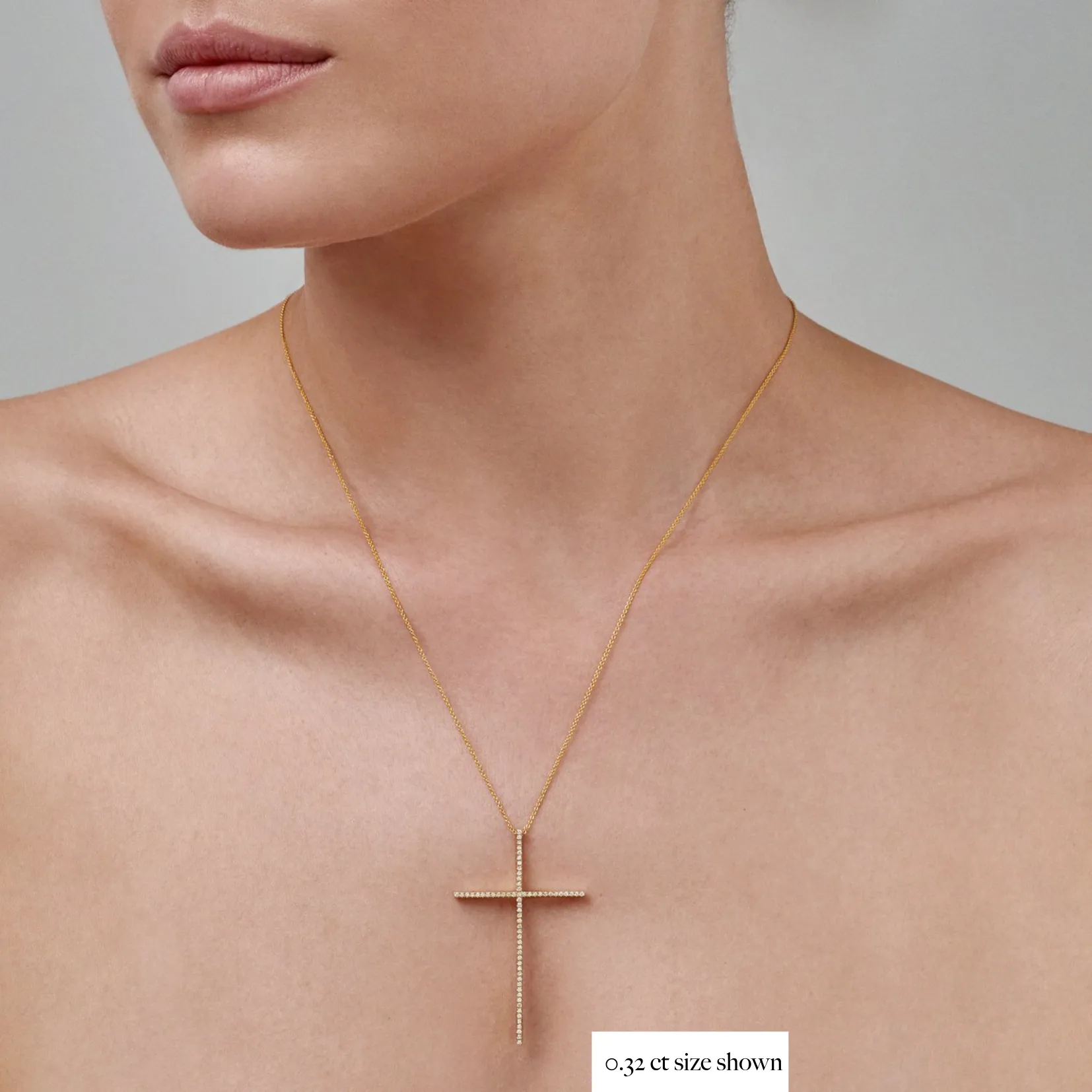 Frankie | Diamond Cross Yellow Gold