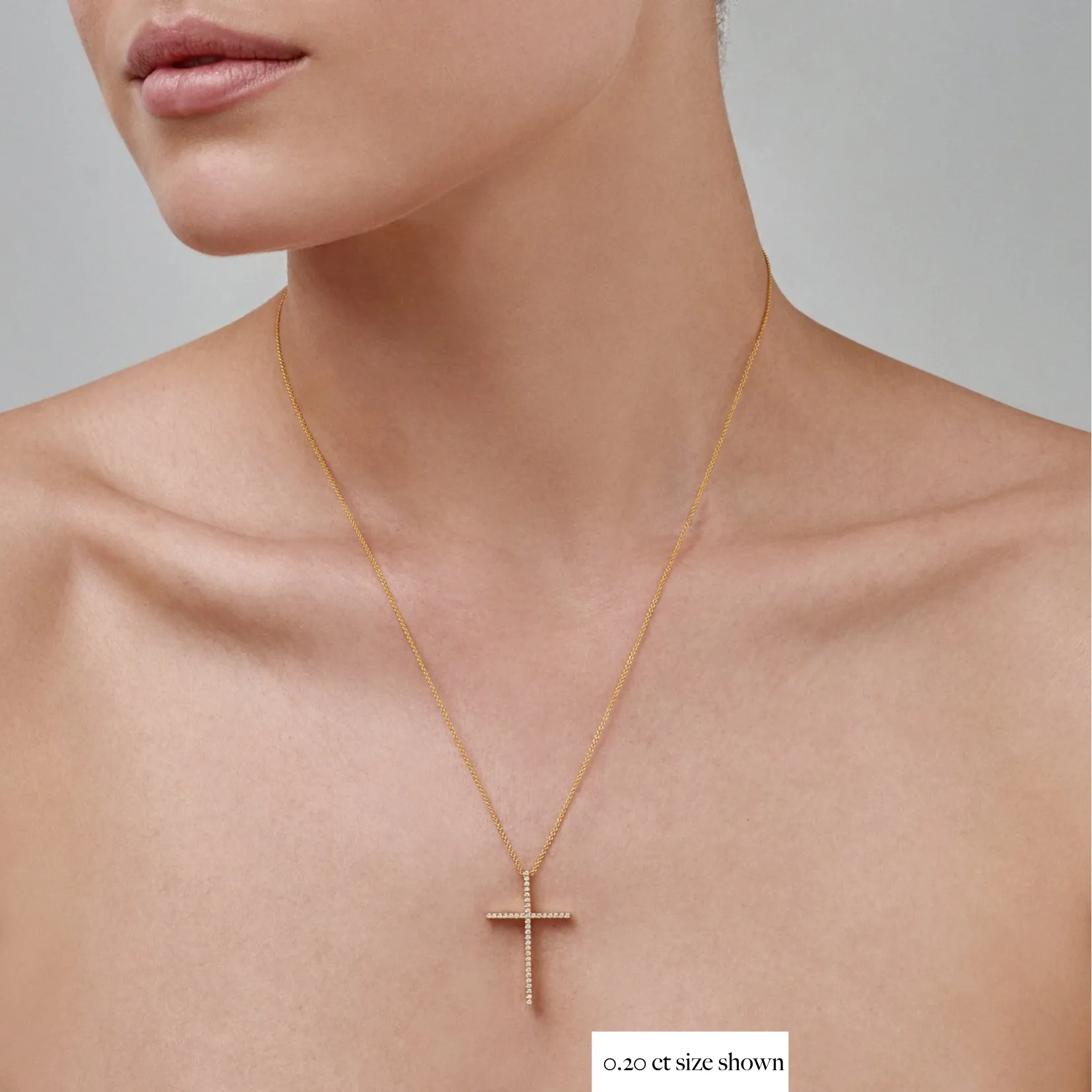 Frankie | Diamond Cross Yellow Gold