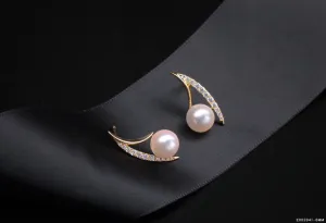 G14K Contemporary Pearl Earrings