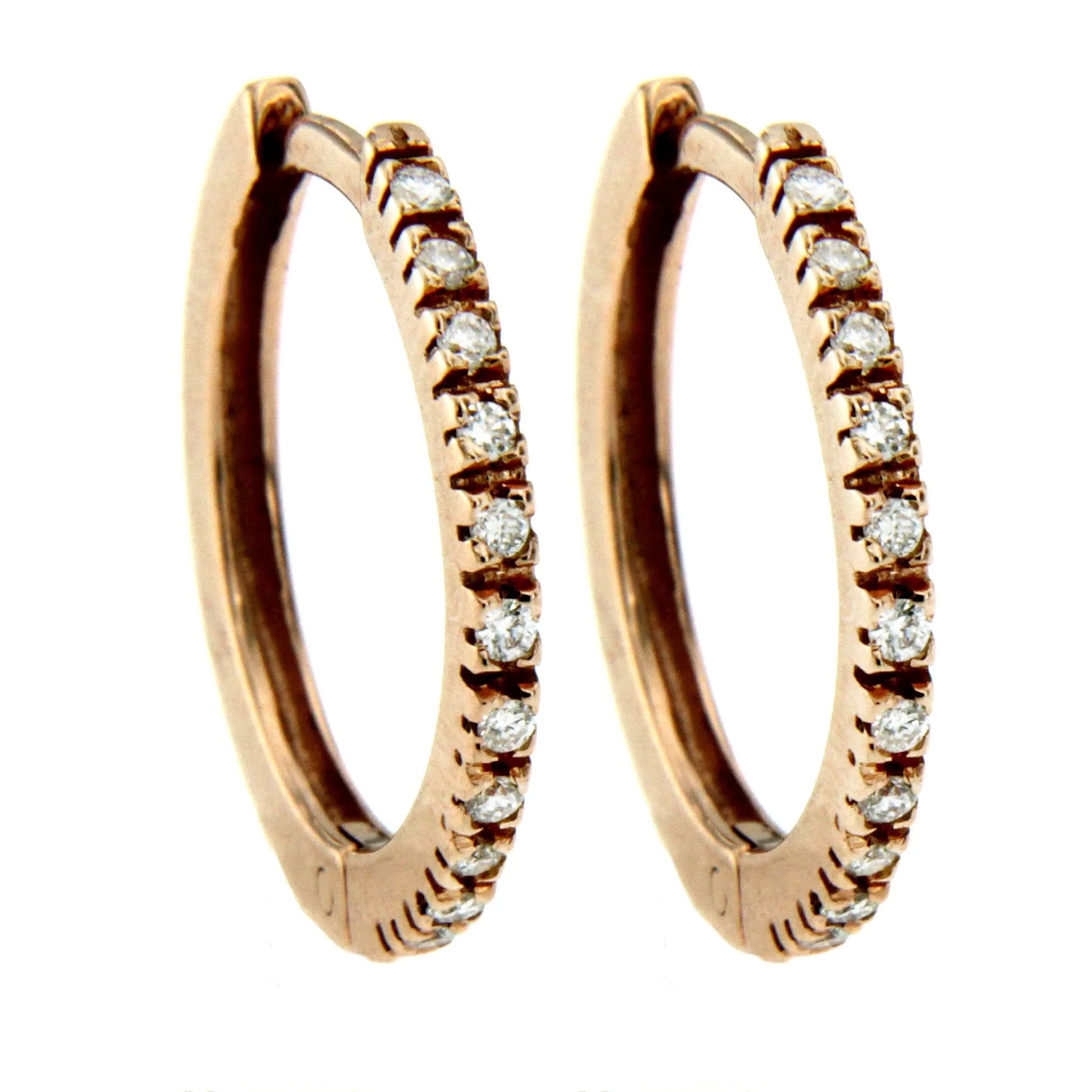 Gold Diamond mini Hoop Earrings