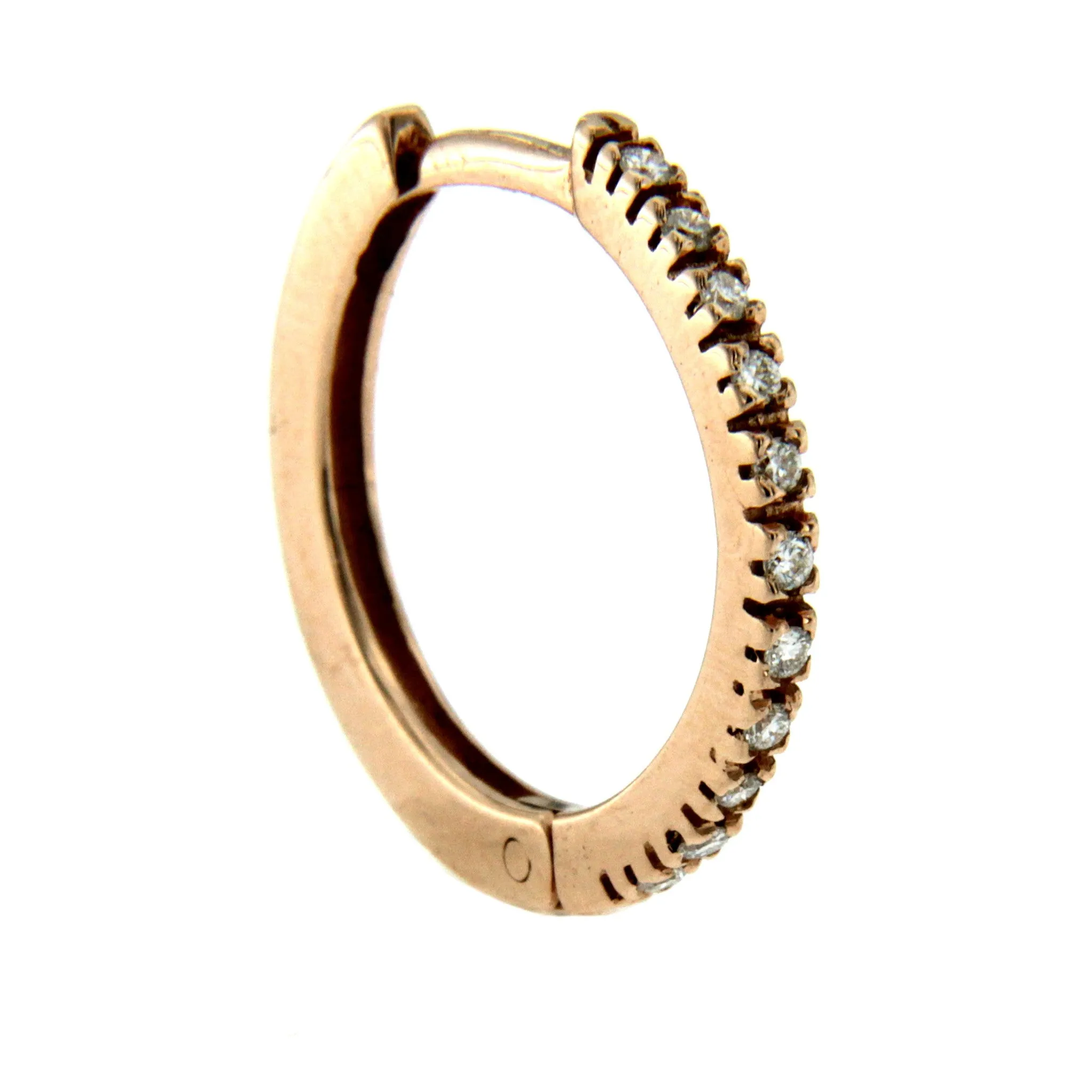 Gold Diamond mini Hoop Earrings