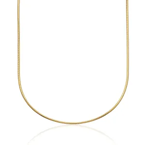 Gold Plated Round Snake Chain Necklace