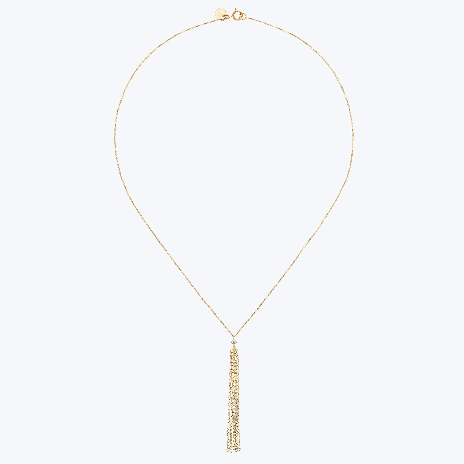 Gold Tassel Drop Necklace