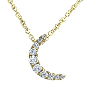 Harvest Crescent Moon Slider Pendant with Canadian Diamonds