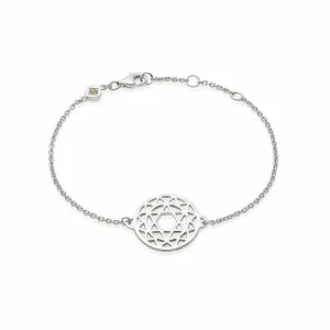 Heart Chakra Chain Bracelet Sterling Silver