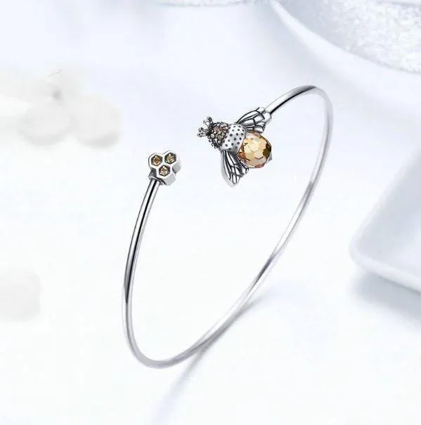 Honey Bee Sterling Silver Bracelet