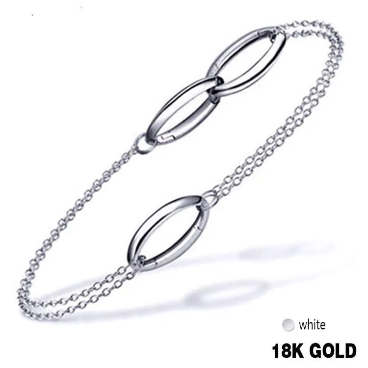 hot new products 2020 pure gold bracelet real platinum pure gold chain men's or Women's simple high-end fashion classic high jewelry