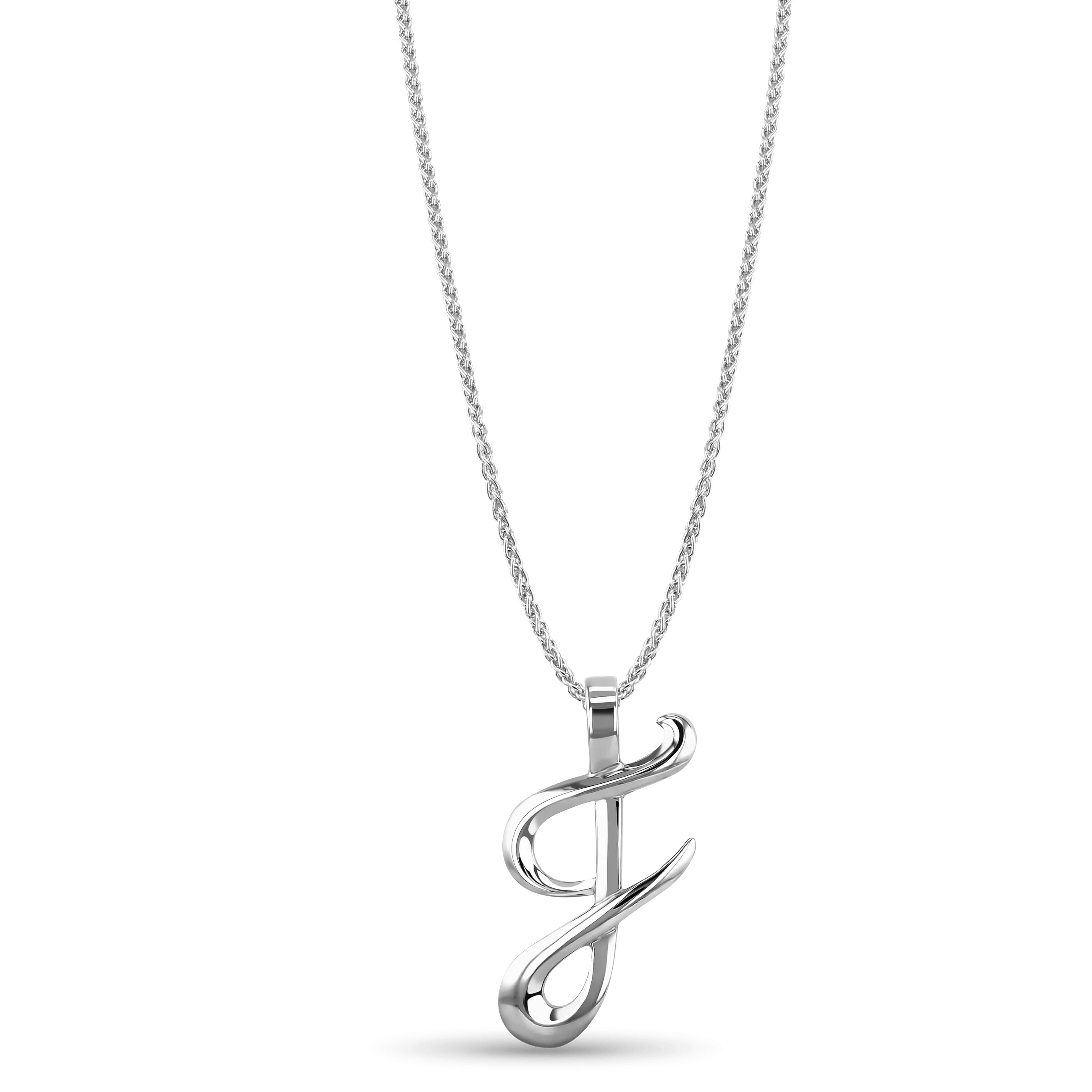 Initial F Love Letter Pendant