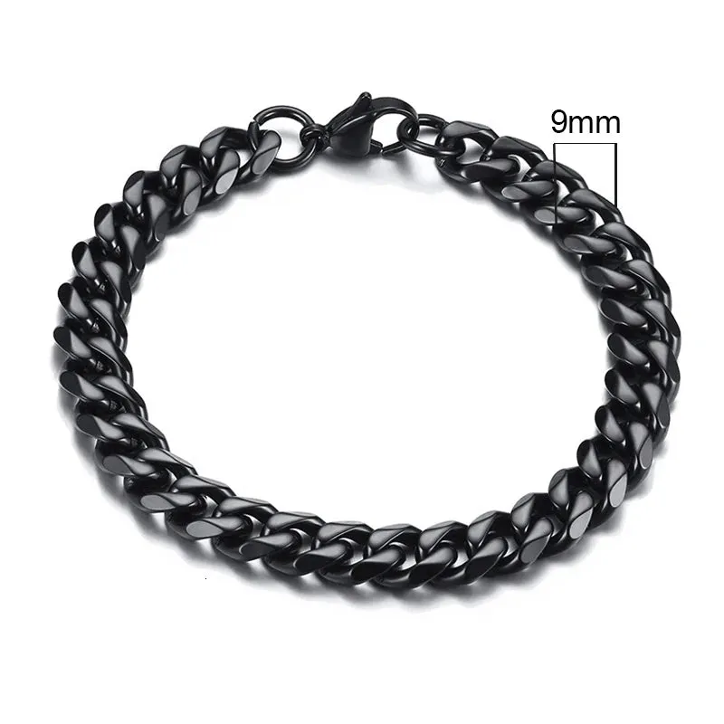 JC - Men’s Miami Curb Bracelet: Heavy-duty stainless steel, classic punk style