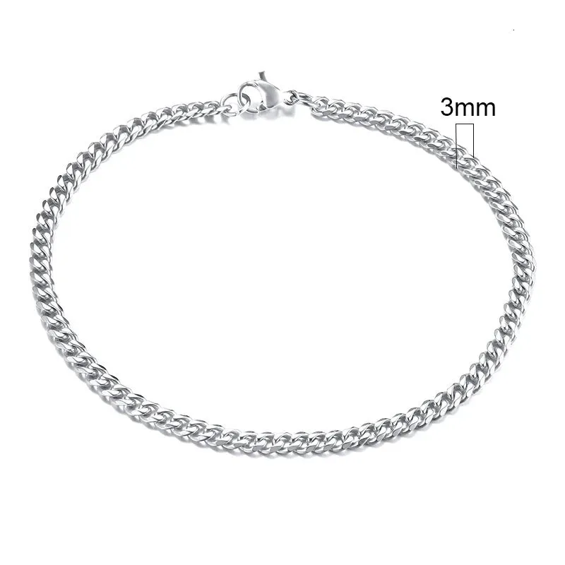 JC - Men’s Miami Curb Bracelet: Heavy-duty stainless steel, classic punk style